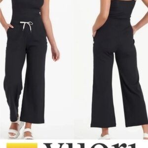 Vuori Black Drawstring Pants Jumpsuit